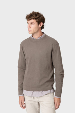 JERSEY CUADRILLÉ MARRÓN