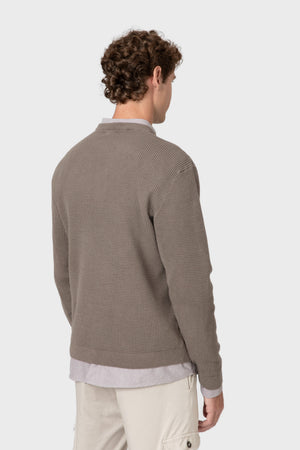 JERSEY CUADRILLÉ MARRÓN
