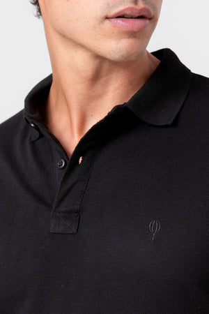 POLO BÁSICO REGULAR FIT NEGRO