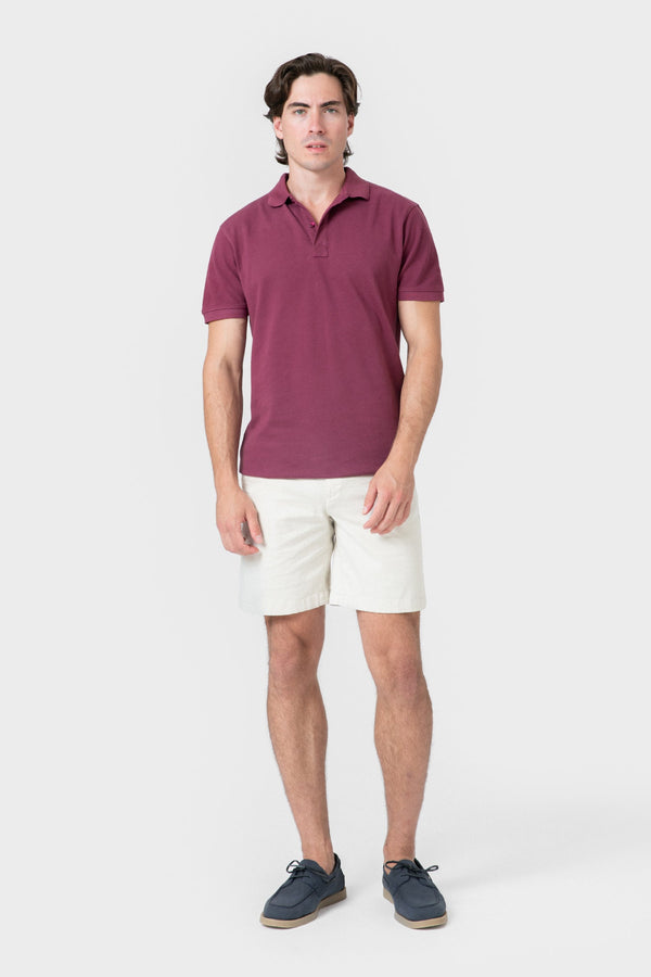 POLO BÁSICO REGULAR FIT BURDEOS