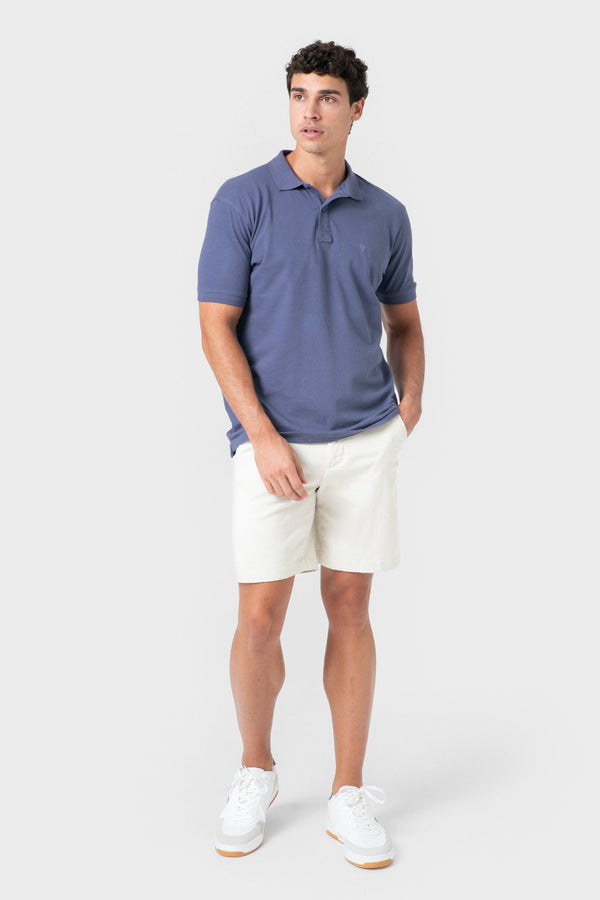 POLO BÁSICO REGULAR FIT CELESTE