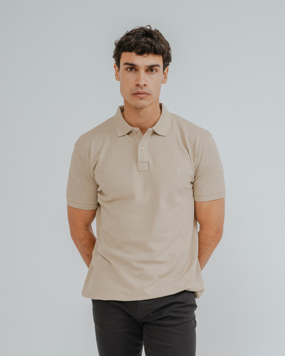 POLO BÁSICO REGULAR FIT BEIGE