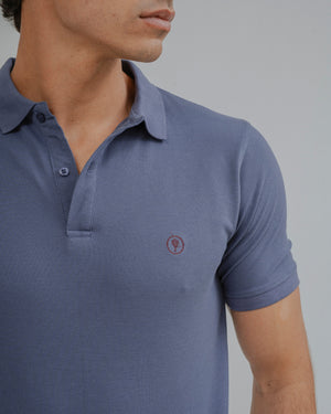 POLO BÁSICO REGULAR FIT AZUL