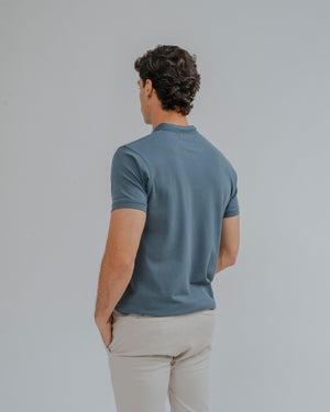 POLO BÁSICO CUELLO MAO VERDE