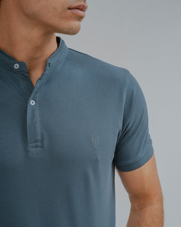 POLO BÁSICO CUELLO MAO VERDE