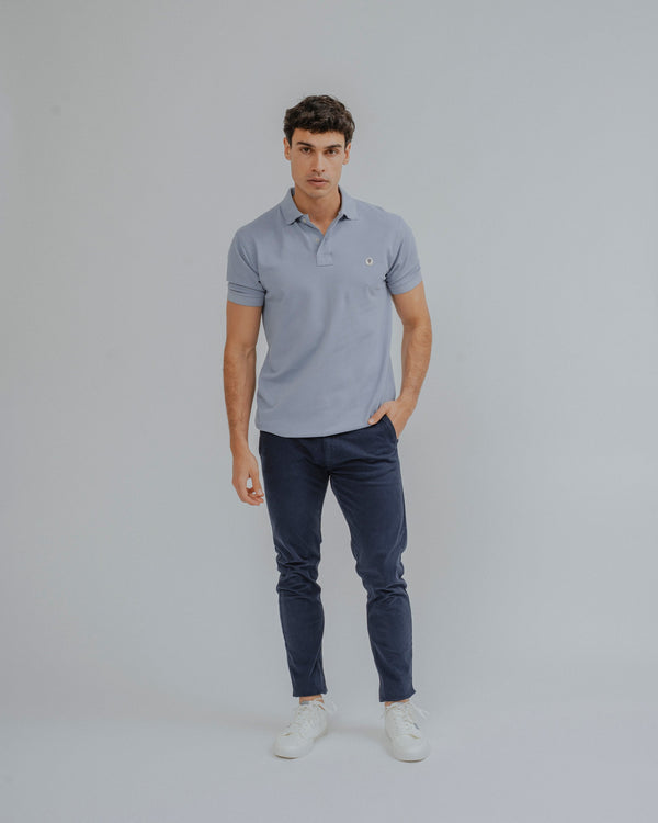 POLO BÁSICO COMFORT CELESTE