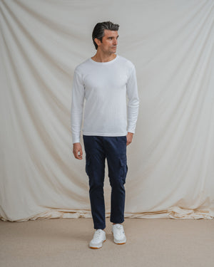 CAMISETA MANGA LARGA CUADRILLÉ BLANCA