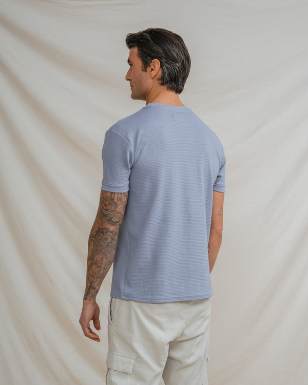 CAMISETA ESTRUCTURA CELESTE