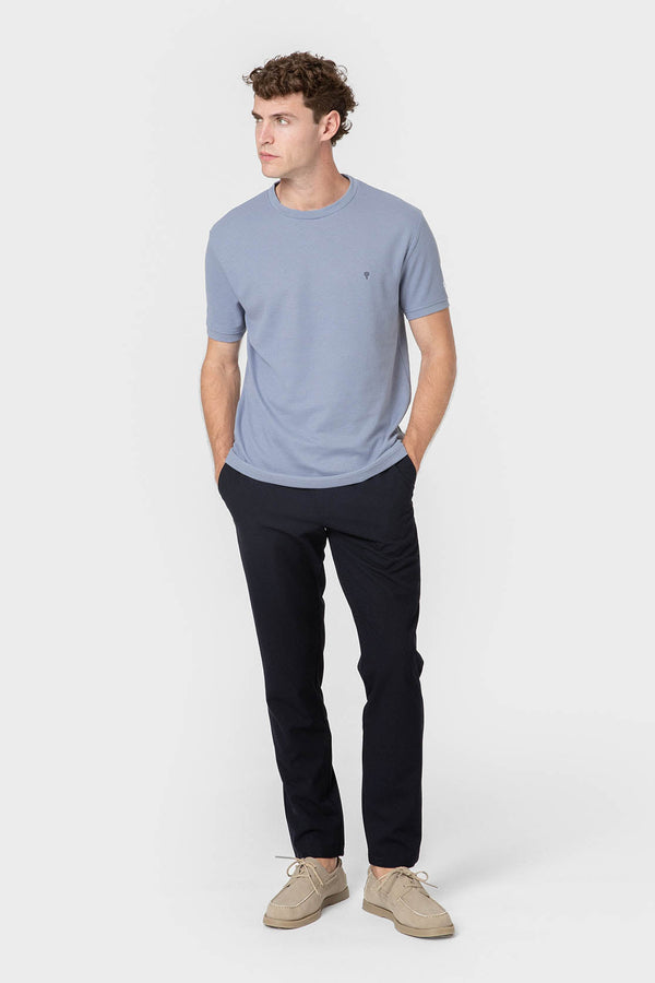 CAMISETA CUADRILLÉ CELESTE