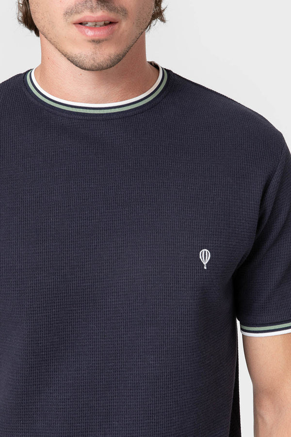 CAMISETA ESTRUCTURA RIBETE BICOLOR