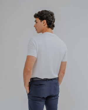 CAMISETA ESTRUCTURA PERFORADA BLANCA