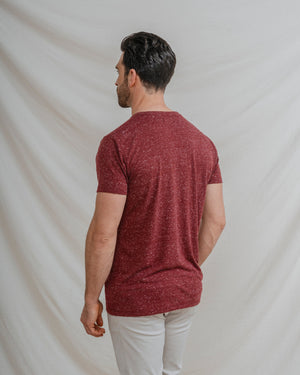 CAMISETA MEZCLA BOLSILLO BURDEOS