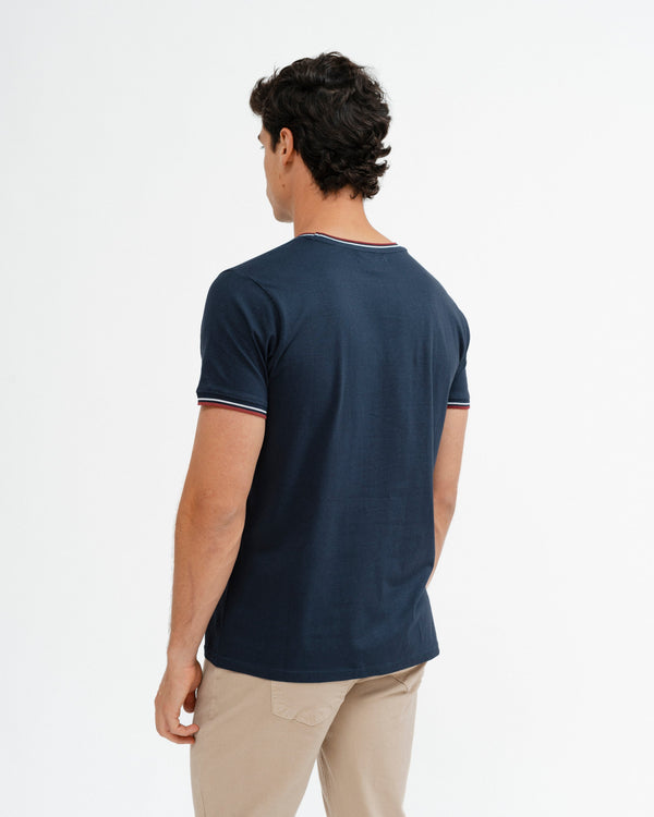 CAMISETA BÁSICA RIBETE BICOLOR