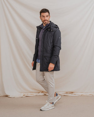 PARKA AZUL CAPUCHA