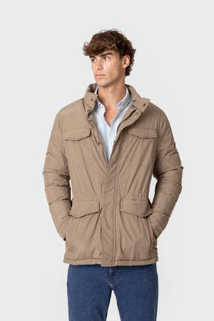 CHAQUETÓN MULTIBOLSILLOS CÁMEL