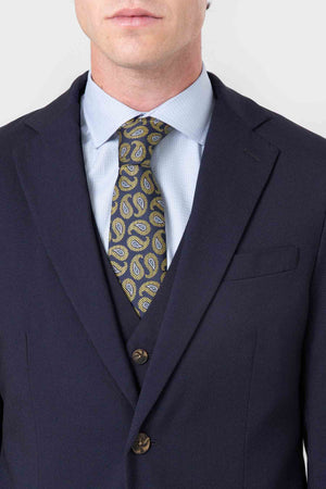 AMERICANA TRAJE AZUL OJO PERDIZ