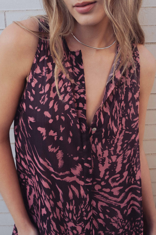 VESTIDO LARGO VOLANTES ESTAMPADO