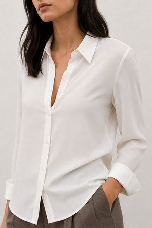 Textured shirt with pleats