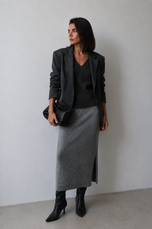 JUPE MIDI EN TRICOT