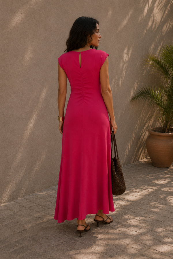 VESTIDO MIDI ASIMÉTRICO