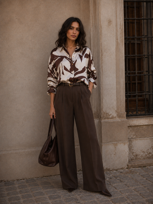 BLUSA SATINADA ESTAMPADA