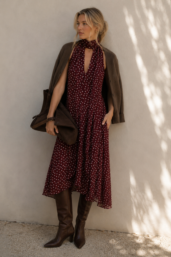 VESTIDO HALTER LUNARES LAZADA