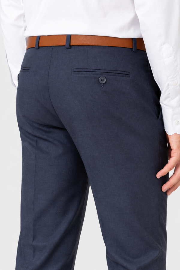 PANTALÓN TRAJE ESTRUCTURA AZUL