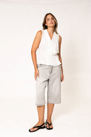 Chemisier croisé avec boucle