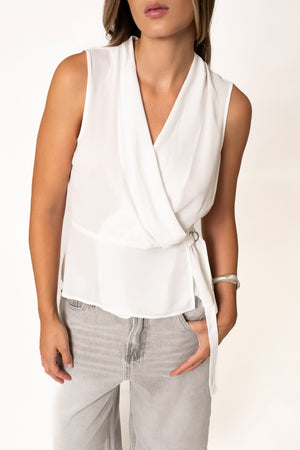 Chemisier croisé avec boucle