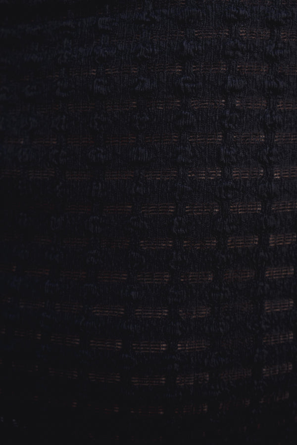 VESTIDO MIDI ASIMÉTRICO PUNTO CALADO