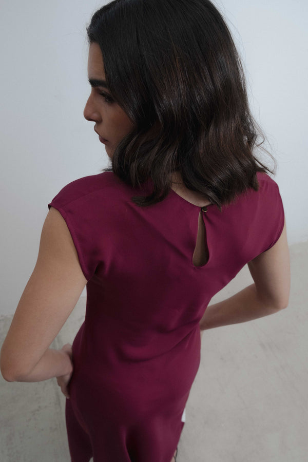 VESTIDO MIDI COMBINADO