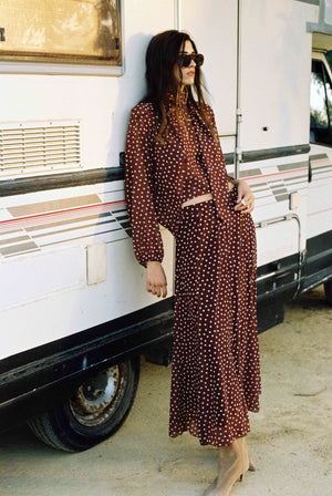 FALDA MIDI LUNARES
