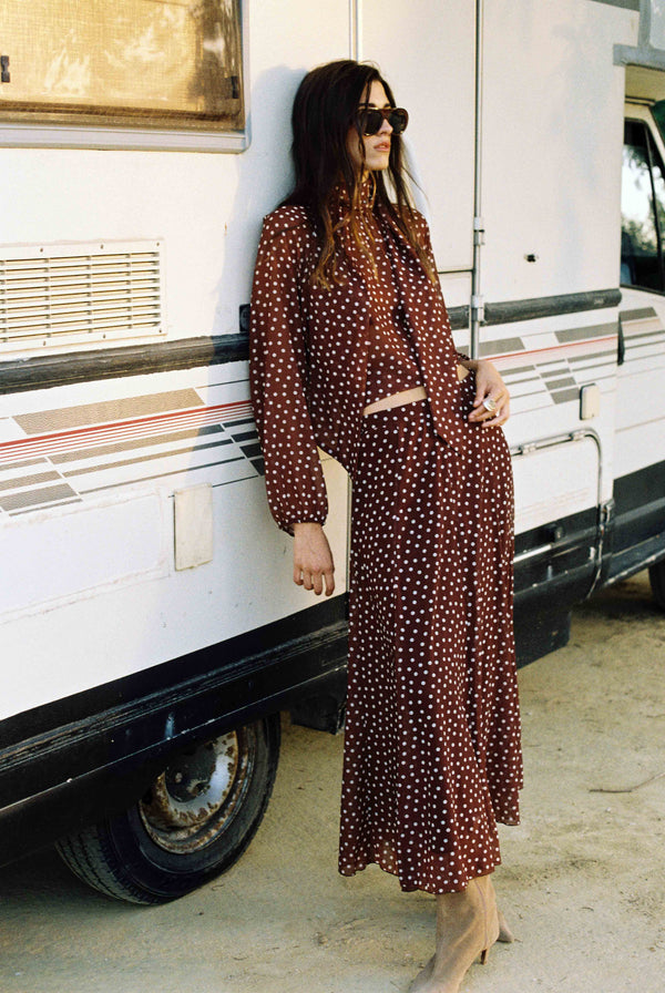 FALDA MIDI LUNARES