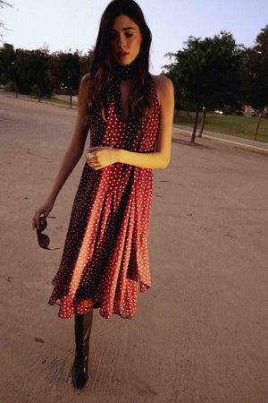 VESTIDO HALTER LUNARES LAZADA