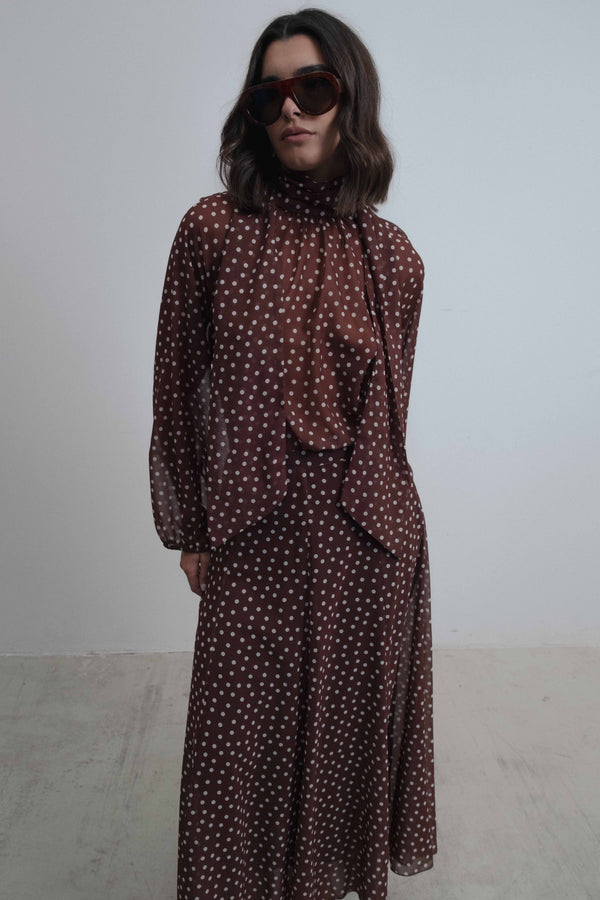 FALDA MIDI LUNARES