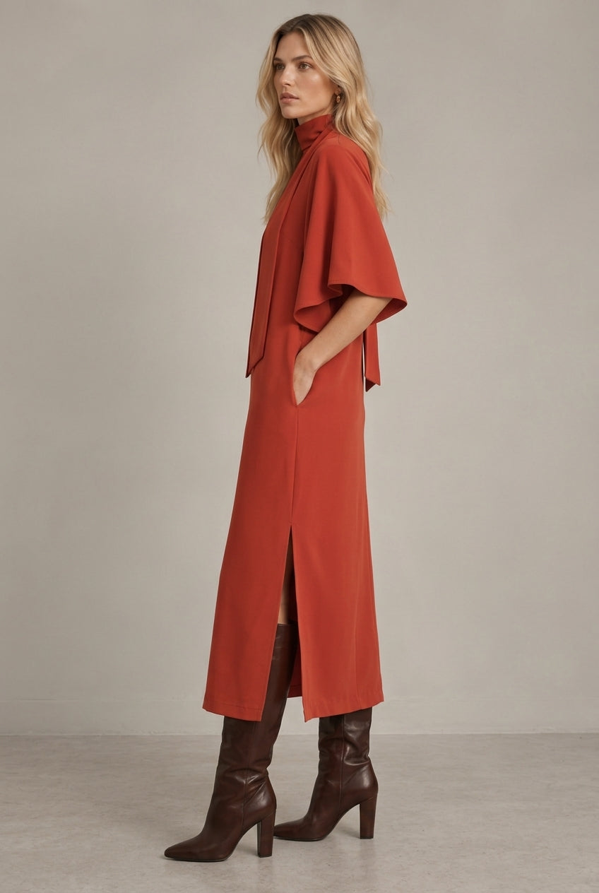 VESTIDO MIDI LAZADA