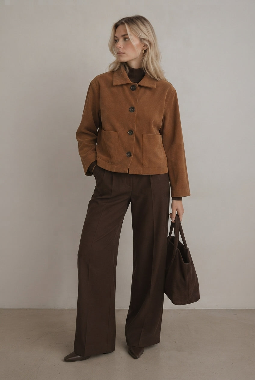 CHAQUETA CORTA EFECTO ANTE