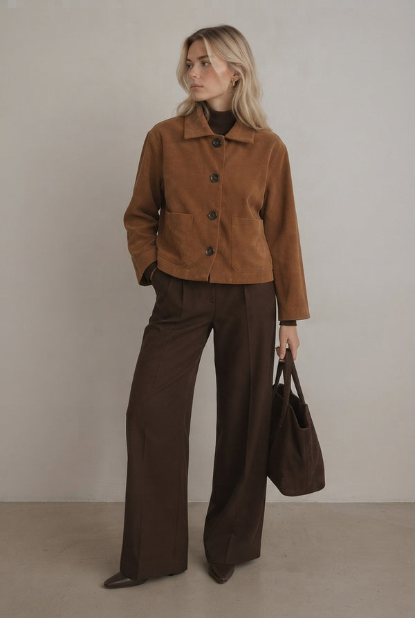 CHAQUETA CORTA EFECTO ANTE