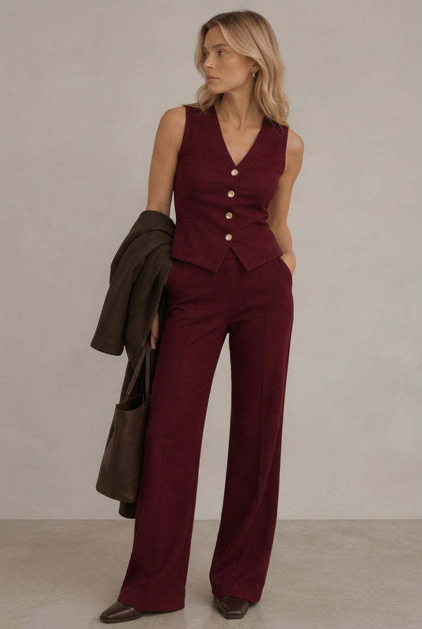 TOP CHALECO PUNTO TEXTURA