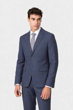 AMERICANA TRAJE ESTRUCTURA AZUL