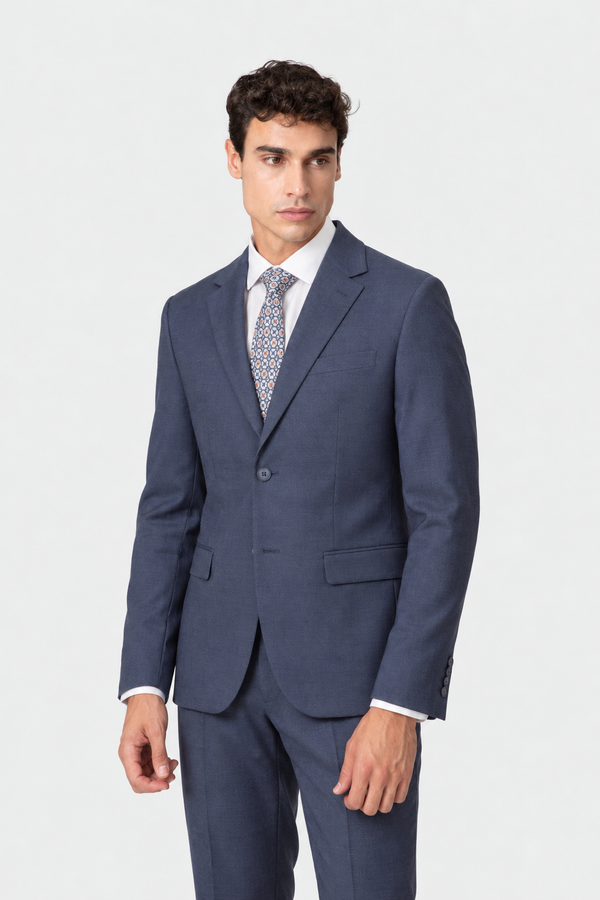 AMERICANA TRAJE ESTRUCTURA AZUL