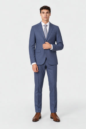 PANTALÓN TRAJE ESTRUCTURA AZUL