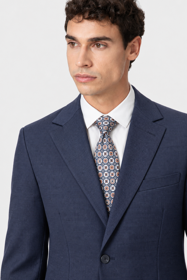 AMERICANA TRAJE ESTRUCTURA AZUL