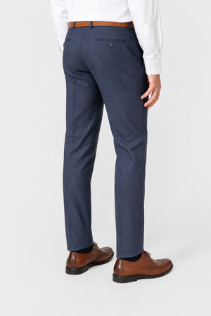 PANTALÓN TRAJE ESTRUCTURA AZUL
