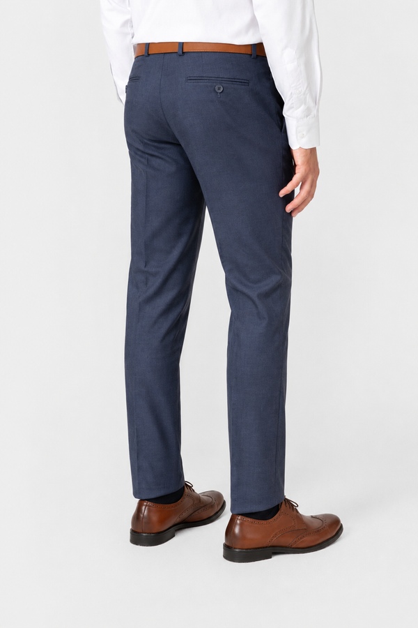 PANTALÓN TRAJE ESTRUCTURA AZUL