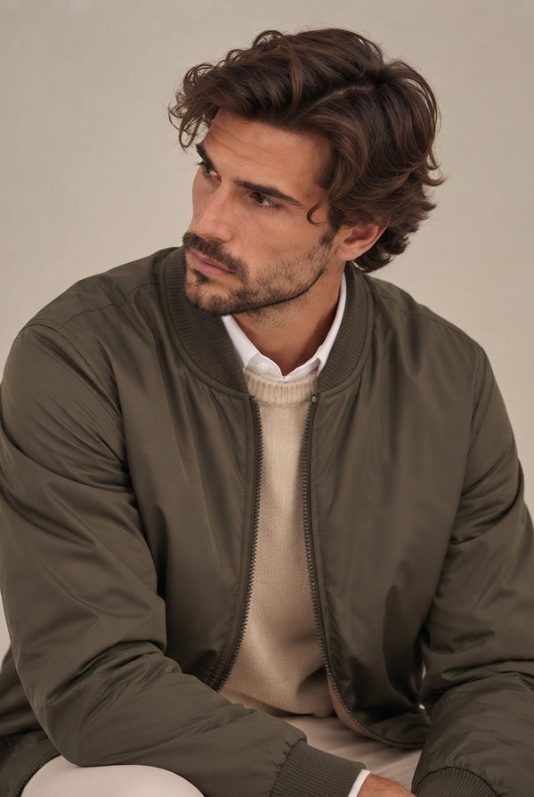 CAZADORA BOMBER VERDE