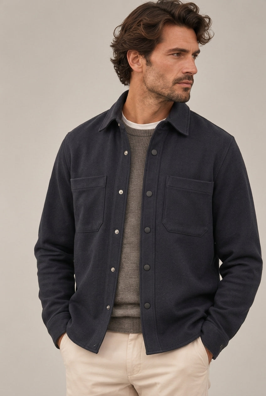 SOBRECAMISA PUNTO AZUL