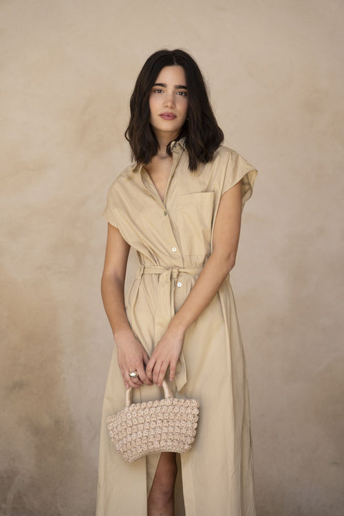 Robe chemise en popeline