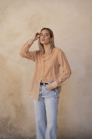 SEMI-TRANSPARENT PRINTED SHIRT