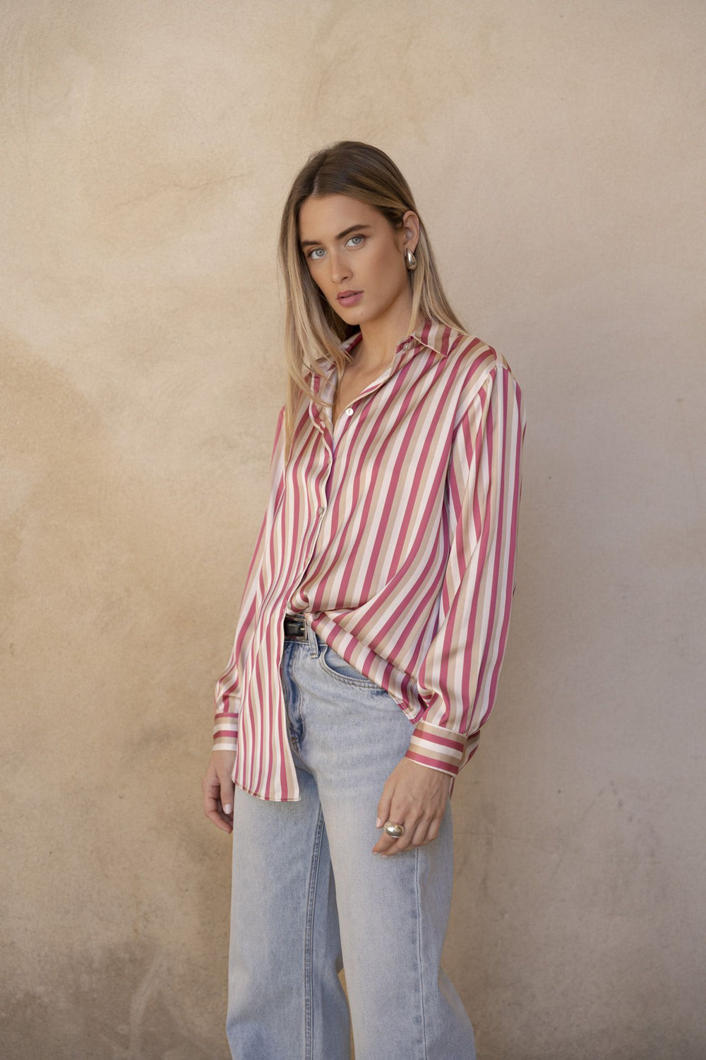 CHEMISE EN SATIN IMPRIMÉE